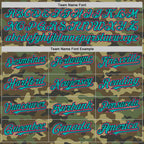 Custom Camo Pink Black-Aqua Bomber Full-Snap Varsity Letterman Salute To Service Hoodie Jacket
