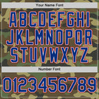 Custom Camo Royal-Red Bomber Full-Snap Varsity Letterman Salute To Service Hoodie Jacket