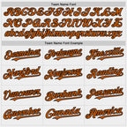 Custom White Texas Orange-Black Bomber Full-Snap Varsity Letterman Two Tone Hoodie Jacket