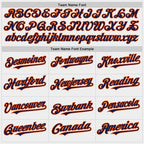 Custom White Navy-Orange Bomber Full-Snap Varsity Letterman Two Tone Hoodie Jacket