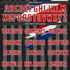 Custom Black Red-Gray Costa Rica Costa Rican Flag 3D Bomber Full-Snap Varsity Letterman Hoodie Jacket