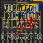 Custom Black Royal Yellow-Gray Venezuela Venezuelan Flag 3D Bomber Full-Snap Varsity Letterman Hoodie Jacket