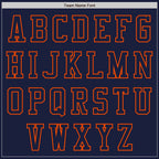 Custom Navy Orange-Cream Bomber Varsity Letterman Two Tone Zipper Jacket