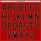 Custom Red Black-Old Gold Bomber Varsity Letterman Zipper Jacket