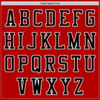Custom Red Black-White Bomber Varsity Letterman Two Tone Zipper Jacket