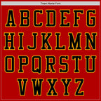 Custom Red Black-Gold Bomber Varsity Letterman Two Tone Zipper Jacket