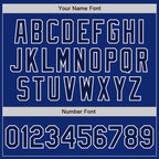 Custom Royal Navy-White Bomber Varsity Letterman Zipper Jacket