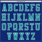 Custom Royal Teal-White Bomber Varsity Letterman Zipper Jacket