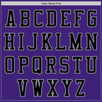 Custom Purple Black-Gray Bomber Varsity Letterman Zipper Jacket