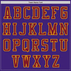 Custom Purple Crimson-Gold Bomber Varsity Letterman Zipper Jacket