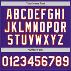 Custom Purple White-Orange Bomber Varsity Letterman Zipper Jacket
