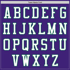 Custom Purple White-Kelly Green Bomber Varsity Letterman Zipper Jacket