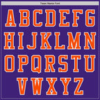 Custom Purple Orange-White Bomber Varsity Letterman Two Tone Zipper Jacket