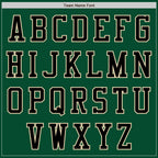 Custom Kelly Green Black-Cream Bomber Varsity Letterman Zipper Jacket
