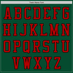Custom Kelly Green Red-Black Bomber Varsity Letterman Zipper Jacket