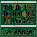 Custom Kelly Green Black-Old Gold Bomber Varsity Letterman Zipper Jacket