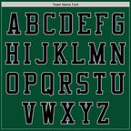 Custom Kelly Green Black-Gray Bomber Varsity Letterman Zipper Jacket
