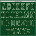 Custom Green Cream Bomber Varsity Letterman Zipper Jacket