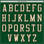 Custom Green Cream-Black Bomber Varsity Letterman Zipper Jacket