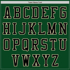 Custom Green Black-Cream Bomber Varsity Letterman Two Tone Zipper Jacket