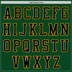 Custom Green Black-Gold Bomber Varsity Letterman Two Tone Zipper Jacket