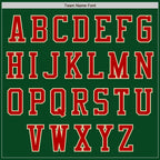Custom Green Red-Cream Bomber Varsity Letterman Two Tone Zipper Jacket