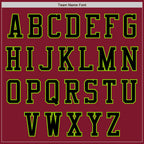 Custom Crimson Black-Neon Green Bomber Varsity Letterman Zipper Jacket