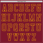 Custom Crimson Gold Bomber Varsity Letterman Zipper Jacket