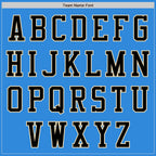 Custom Powder Blue Black-Cream Bomber Varsity Letterman Zipper Jacket
