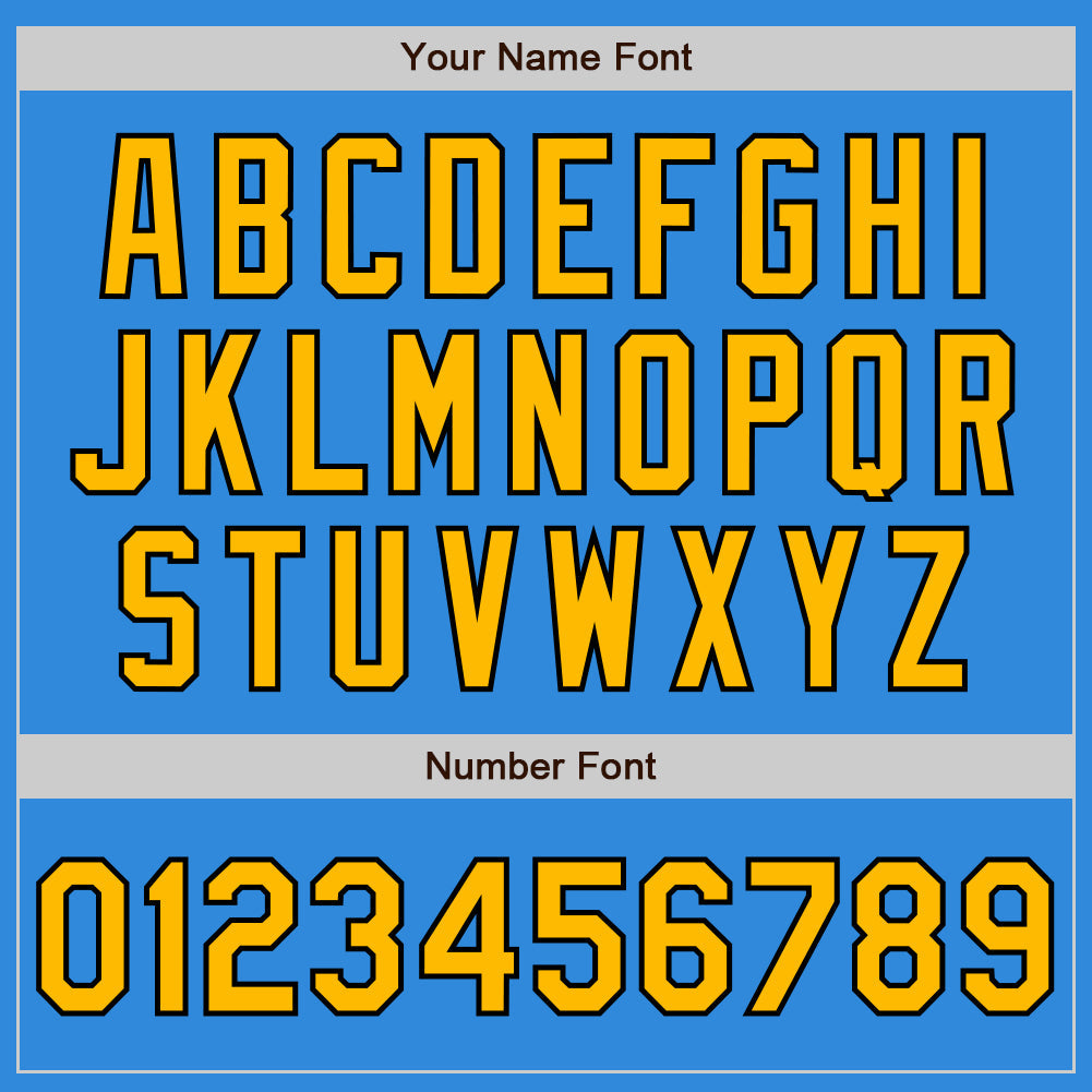 Custom Powder Blue Gold-Black Bomber Varsity Letterman Zipper Jacket