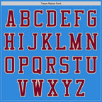 Custom Powder Blue Maroon-Cream Bomber Varsity Letterman Zipper Jacket