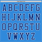 Custom Powder Blue White-Royal Bomber Varsity Letterman Two Tone Zipper Jacket