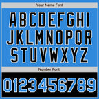 Custom Powder Blue White-Black Bomber Varsity Letterman Two Tone Zipper Jacket