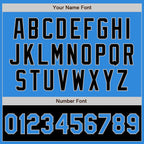 Custom Powder Blue Gray-Black Bomber Varsity Letterman Two Tone Zipper Jacket