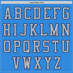 Custom Powder Blue Navy-Gray Bomber Varsity Letterman Two Tone Zipper Jacket