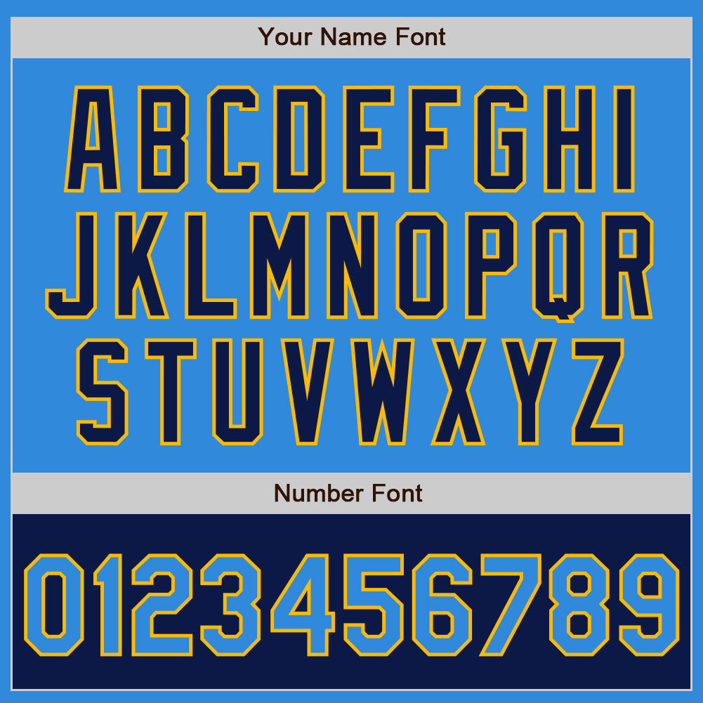 Custom Powder Blue Gold-Navy Bomber Varsity Letterman Two Tone Zipper Jacket