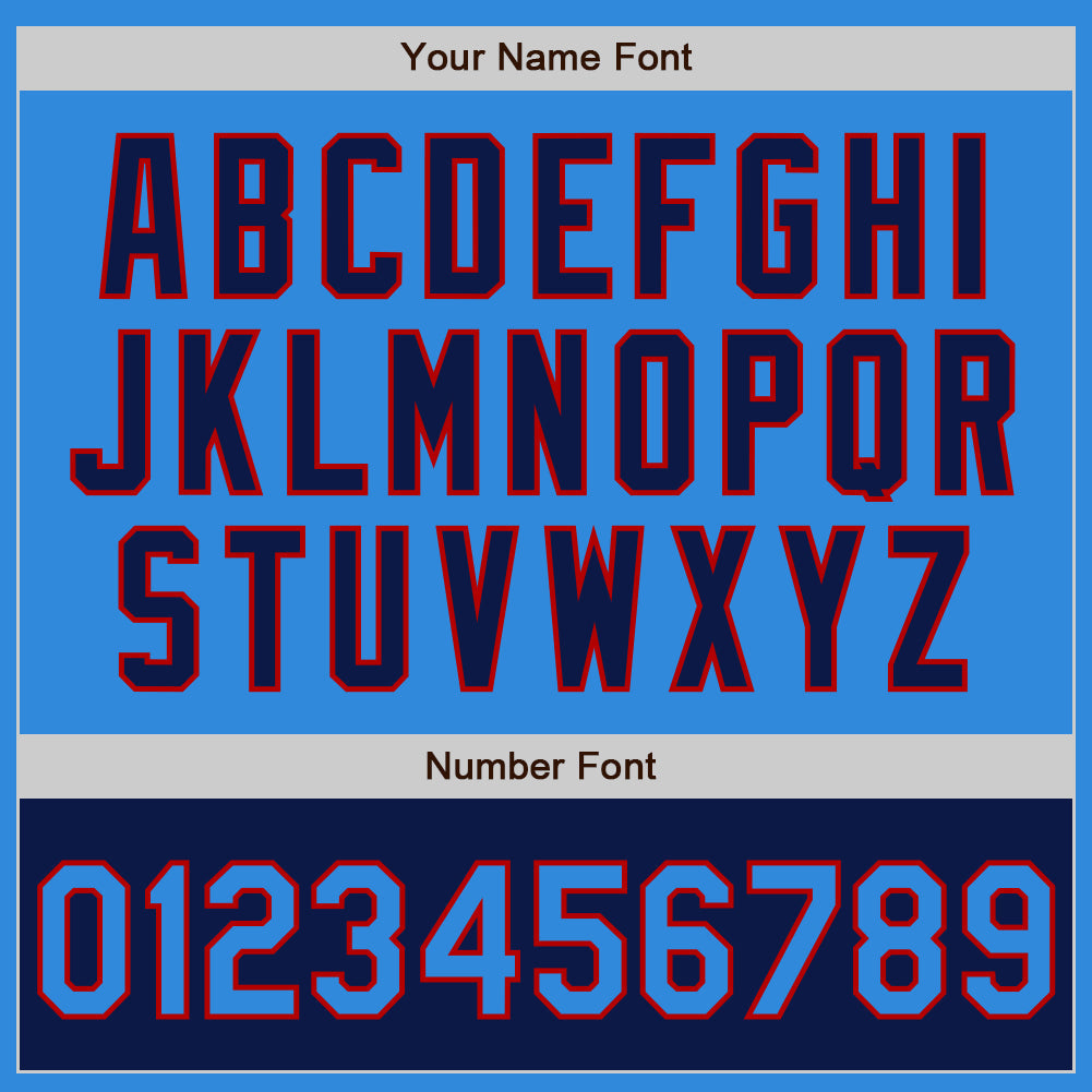 Custom Powder Blue Red-Navy Bomber Varsity Letterman Two Tone Zipper Jacket