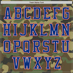 Custom Camo Royal-Red Bomber Varsity Letterman Salute To Service Zipper Jacket
