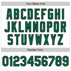 Custom White Kelly Green Black-Cream Bomber Varsity Letterman Zipper Jacket