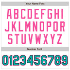 Custom White Aqua Black-Pink Bomber Varsity Letterman Zipper Jacket