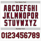 Custom White Crimson Black-City Cream Bomber Varsity Letterman Zipper Jacket