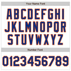 Custom White Royal-Orange Bomber Varsity Letterman Zipper Jacket