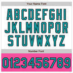 Custom White Teal Black-Pink Bomber Varsity Letterman Two Tone Zipper Jacket