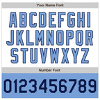 Custom White Navy-Light Blue Bomber Varsity Letterman Two Tone Zipper Jacket