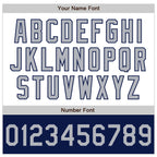 Custom White Gray-Navy Bomber Varsity Letterman Two Tone Zipper Jacket