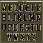 Custom Olive Black-Cream Bomber Varsity Letterman Salute To Service Zipper Jacket