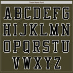 Custom Olive Black-White Bomber Varsity Letterman Salute To Service Zipper Jacket