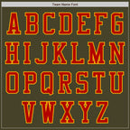 Custom Olive Red-Gold Bomber Varsity Letterman Salute To Service Zipper Jacket