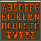 Custom Olive Black-Orange Bomber Varsity Letterman Two Tone Salute To Service Zipper Jacket