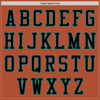 Custom Texas Orange Black-Teal Bomber Varsity Letterman Zipper Jacket
